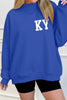 Dark Blue KY KENTUCKY Printed Mock Neck Sweatshirt by Wild and Free Boutique