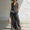 Women's Bohemian Ruffled Sleeveless Tank & Pants Set by FitiqueFit