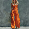 Women's Retro High-Waist Wide-Leg Jumpsuit – Vintage Button Closure Elegant by FitiqueFit