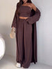 Tube Top & Cardigan & Pants Three Piece Set by Wild and Free Boutique
