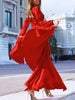 Plus Size Surplice Long Sleeve Slit Maxi Dress by Wild and Free Boutique