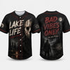 Unisex Horror Graphic Print Baseball Jersey – Slasher Theme Button-Up & Spooky Party Wear