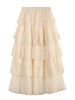 Embroidered Lace Mesh Skirt Cake A- Line Skirt