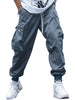 Men’s Multi‑Pocket Drawstring Cargo Pants by FitiqueFit
