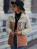 Unique Autumn Leopard Color Block Zip-Up Jacket Trendy Lightweight Jacket with Pockets Charming Winter Jacket by Stevvex