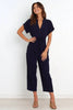 Women's V-Neck Cropped Wide-Leg Knit Jumpsuit by FitiqueFit