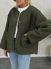 Modern Cozy Women Luxuriously Cozy Contrast Button Up Sherpa Jacket with Pockets For Fall & Winter by Stevvex