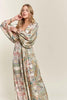 New Printed V-Neck Batwing Sleeve Dress For Summer – Stylish, Effortlessly Chic, Comfortable, Perfect for Casual and Semi-Formal Events by Stevvex