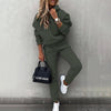 women's two piece solid color hooded sweatshirt set by FitiqueFit
