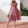 Plus Size Backless Midi Dress – Elegant Pleated Summer Party Dress by FitiqueFit