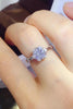 1 Carat Moissanite 925 Sterling Silver Ring by Wild and Free Boutique