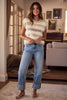 SO ME Soft Fuzzy Multi-Color Stripe Cozy Sweater Top by FitiqueFit