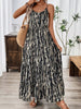 Elegant Black Printed Maxi Dress Chic Charming Long Dress For Women by Stevvex