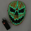 LED Mask Luminous Glowing Halloween Party Mask Neon EL Mask Halloween Cosplay Mask by My Store