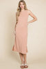 Ribbed Knit Sleeveless Midi Dress For Women – Elegant, Versatile and Stylish Sleeveless Dress with Ribbed Knit Texture and Midi Length by Stevvex