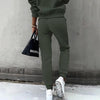 women's two piece solid color hooded sweatshirt set by FitiqueFit