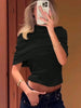Womens Off-shoulder Short-sleeve Top by My Store