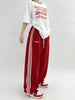 Embroidered Patchwork Wide-Leg Athletic Sweatpants | 4 Colors by FitiqueFit