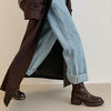 Women’s British-Style Chunky Heel Ankle Boots – Dr. Style Leather Booties for Fall & Winter by FitiqueFit