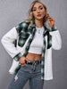 Timeless Modern Plaid Collared Neck Button Down Jacket Casual Simple Jacket For Women Classic Jacket by Stevvex