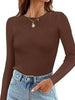 Ribbed Knit Slim Fit Long Sleeve T-Shirt by Simply Love