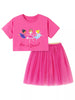 Children's Round Neck T-Shirt and Skirt Set by Simply Love