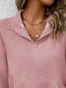 Textured Quarter Snap Sweatshirt by Wild and Free Boutique
