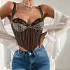 Womens Sexy Leopard-Print Lace Backless Camisole by My Store
