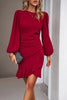 Elegant Black Ruffled Balloon Sleeve Mini Dress Luxury & Playful Statement Piece Simple Dress by Stevvex