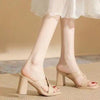 Open-Toe Chunky Heel Sandals – Bold & Trendy Summer Staple by FitiqueFit