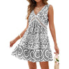 Boho V-Neck Sleeveless Summer Beach Dress by FitiqueFit