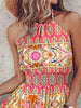 Paisley Print Halter Neck Mini Dress by Wild and Free Boutique