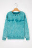 High-rise saved by grace Letter Embroidery Mineral Wash Loose Sweatshirt by Wild and Free Boutique