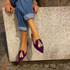 Women's Suede Pointed Toe Tassel Flats – Shallow Mouth Low Heel Casual Shoes by FitiqueFit