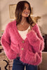 SO ME Soft Touch Hairy Loose Fit Cozy Sweater Cardigan by FitiqueFit