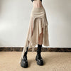 Women's Solid Color Slim-fit Street Fashion High Waist Irregular Skirt