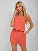 Square Neck Wide Strap Tank and Shorts Set