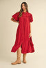 Mineral Washed Button Down Puff Sleeve Shirt Dress – Trendy Button Down Shirt Dress with Puff Sleeves and Unique Mineral Wash Finish for a Chic and Casual Look by Stevvex