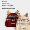 Women's Knitted Hat With Christmas Antlers Thick Warm And Adorable by My Store