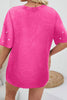 Pearl Detail Round Neck Half Sleeve T-Shirt by Simply Love
