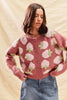 SO ME Strawberry Fruit All Over Button Sweater Cardigan by FitiqueFit