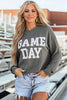 GAME DAY Striped Round Neck Long Sleeve Top by Wild and Free Boutique