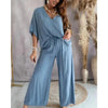 Women’s Lounge Set with Wide Leg Pant by FitiqueFit
