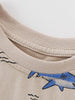 Children's Shark Print Crew Neck Short Sleeve T-Shirt by Simply Love