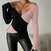 Women's Elegant V-Neck Cross Front Sweater by FitiqueFit