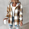 Plaid Drawstring Hoodie Shirt by FitiqueFit