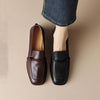 Women’s Retro Minimalist Mid-Heel Leather Shoes by FitiqueFit