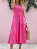 Smocked Single Shoulder Sleeveless Dress Stylish & Comfortable Summer Long Dress Lightweight Dress by Stevvex