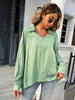 Button Down Collared Neck Long Sleeve Shirt