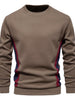 Men's Side Striped Contrast Round Neck Sweatshirt
